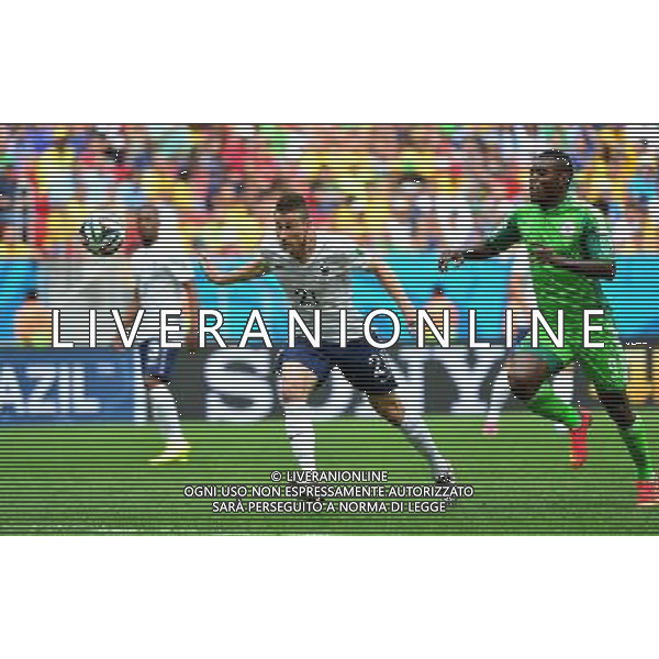 Laurent KOSCIELNY / Emmanuel EMENIKE - 30.06.2014 - France / Nigeria - 1/8Finale - Coupe du Monde 2014 -Brasilia Photo : Dave Winter / Icon Sport *** Local Caption *** AG ALDO LIVERANI SAS ONLY ITALY *** Local Caption *** AG ALDO LIVERANI SAS ONLY ITALY