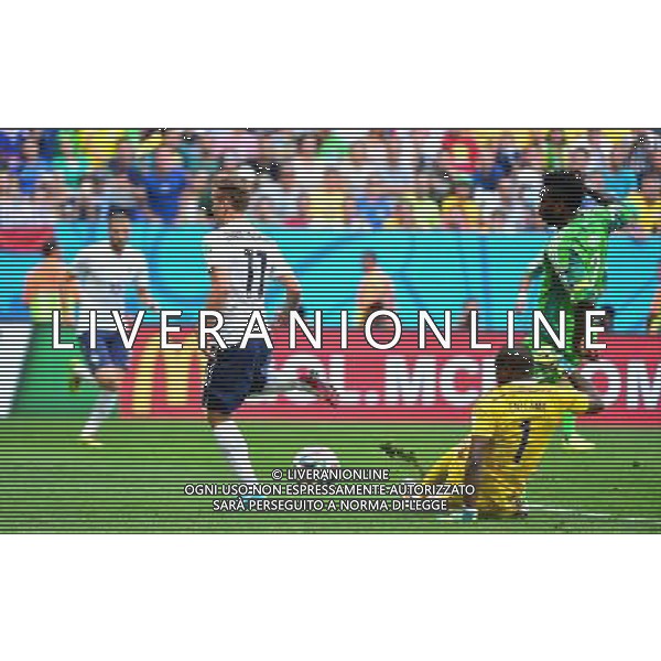 Antoine GRIEZMANN / But Joseph YOBO csc / Vincent ENYEAMA - 30.06.2014 - France / Nigeria - 1/8Finale - Coupe du Monde 2014 -Brasilia Photo : Dave Winter / Icon Sport *** Local Caption *** AG ALDO LIVERANI SAS ONLY ITALY *** Local Caption *** AG ALDO LIVERANI SAS ONLY ITALY