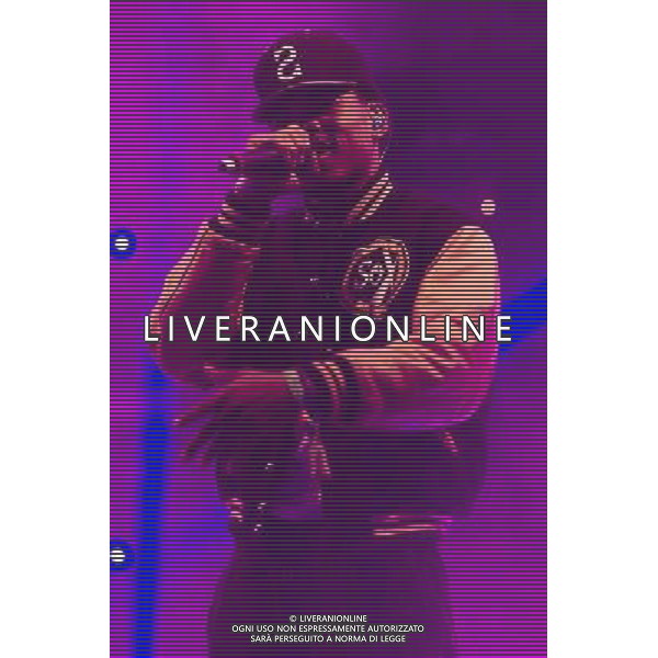 American hip hop rapper Chance The Rapper (born Chancelor Bennett) performs on The John Peel Stage at Glastonbury Festival 2014, Worthy Farm, Pilton, Somerset, UK on Sunday 29th June 2014. ©photoshot/Agenzia Aldo Liverani sas - ITALY ONLY - EDITORIAL USE ONLY