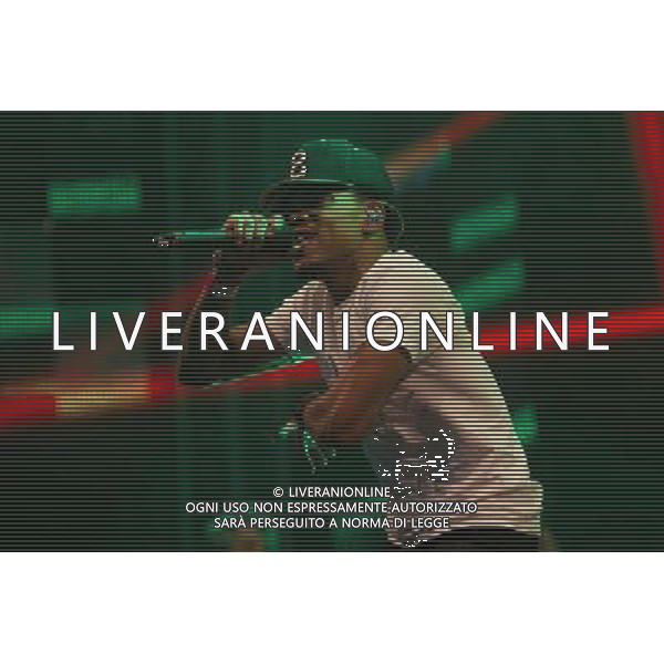 American hip hop rapper Chance The Rapper (born Chancelor Bennett) performs on The John Peel Stage at Glastonbury Festival 2014, Worthy Farm, Pilton, Somerset, UK on Sunday 29th June 2014. ©photoshot/Agenzia Aldo Liverani sas - ITALY ONLY - EDITORIAL USE ONLY