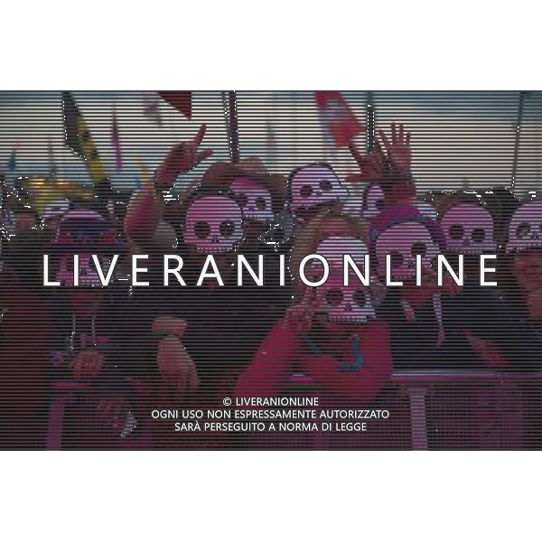 Kasabian fans wearing skull masks during their set on The Pyramid Stage at Glastonbury Festival 2014, Worthy Farm, Pilton, Somerset, UK on Sunday 29th June 2014. ©photoshot/Agenzia Aldo Liverani sas - ITALY ONLY - EDITORIAL USE ONLY