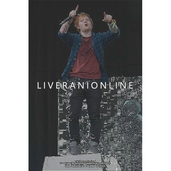 English singer-songwriter Ed Sheeran performs on The Pyramid Stage at Glastonbury Festival 2014, Worthy Farm, Pilton, Somerset, UK on Sunday 29th June 2014. ©photoshot/Agenzia Aldo Liverani sas - ITALY ONLY - EDITORIAL USE ONLY