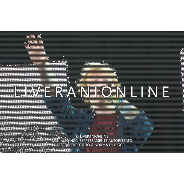 English singer-songwriter Ed Sheeran performs on The Pyramid Stage at Glastonbury Festival 2014, Worthy Farm, Pilton, Somerset, UK on Sunday 29th June 2014. ©photoshot/Agenzia Aldo Liverani sas - ITALY ONLY - EDITORIAL USE ONLY