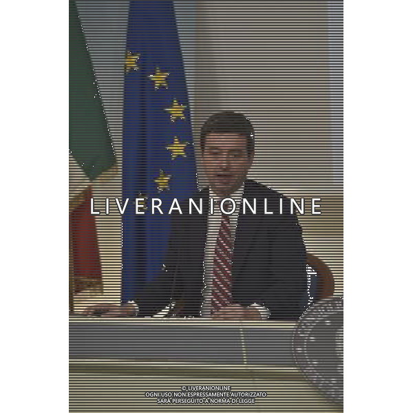 Conferenza Stampa dopo il Consiglio dei Ministri sui dodici punti della riforma della giustizia a Palazzo Chigi Roma 30 giugno 2014 nella foto Andrea Orlando ©Corradetti/Agenzia Aldo Liverani sas