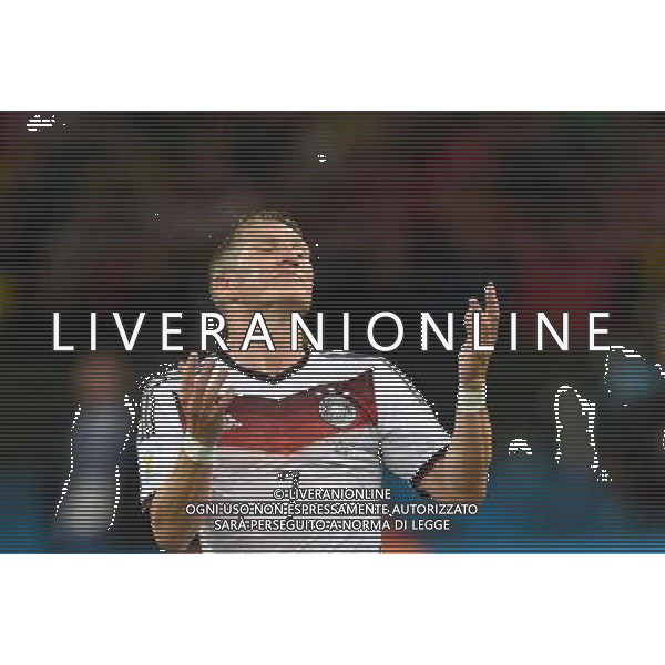 (140630) -- PORTO ALEGRE, June 30, 2014 () -- Germany\'s Bastian Schweinsteiger reacts during a Round of 16 match between Germany and Algeria of 2014 FIFA World Cup at the Estadio Beira-Rio Stadium in Porto Alegre, Brazil, on June 30, 2014. (/Li Ga)(pcy) ©photoshot/Agenzia Aldo Liverani sas - ITALY ONLY - EDITORIAL USE ONLY - Germania Vs Algeria Coppa del Mondo FIFA World Cup presso l\'Estadio Stadio Beira-Rio di Porto Alegre, in Brasile, il 30 giugno 2014