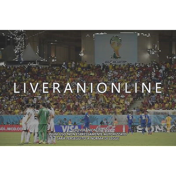 (140629) -- RECIFE, June 29, 2014 () -- Costa Rica\'s players cheer up before the extra time during a Round of 16 match between Costa Rica and Greece of 2014 FIFA World Cup at the Arena Pernambuco Stadium in Recife, Brazil, on June 29, 2014.(/Lui Siu Wai)(pcy) ©photoshot/Agenzia Aldo Liverani sas - ITALY ONLY - EDITORIAL USE ONLY - Costa Rica Vs Grecia Coppa del mondo FIFA 2014 allo stadio Arena Pernambuco di Recife, in Brasile, il 29 giugno 2014