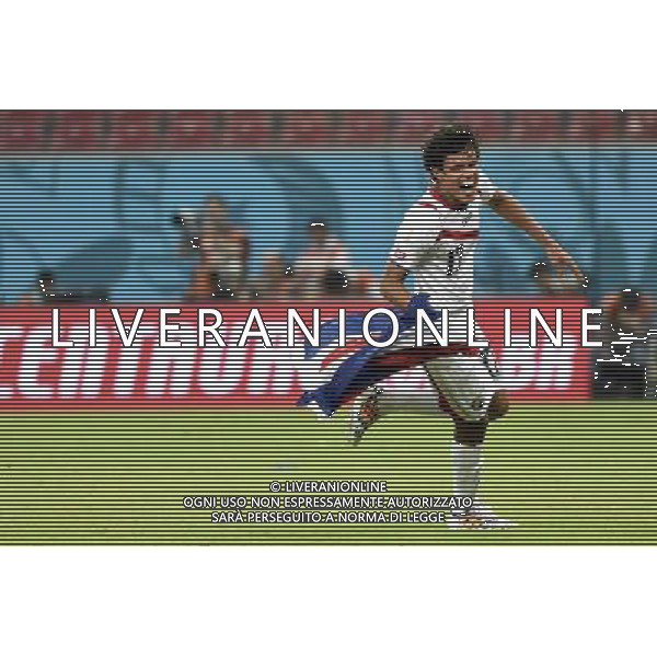 (140629) -- RECIFE, June 29, 2014 () -- Costa Rica\'s Yeltsin Tejeda celebrates the victory after the penalty shoot-out of a Round of 16 match between Costa Rica and Greece of 2014 FIFA World Cup at the Arena Pernambuco Stadium in Recife, Brazil, on June 29, 2014. Costa Rica won 6-4 (5-3 in penalties) over Greece and qualified for quarter-finals on Sunday. (/Lui Siu Wai)(pcy) ©photoshot/Agenzia Aldo Liverani sas - ITALY ONLY - EDITORIAL USE ONLY - Costa Rica Vs Grecia Coppa del mondo FIFA 2014 allo stadio Arena Pernambuco di Recife, in Brasile, il 29 giugno 2014