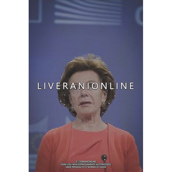 European Commissioner in charge of the Digital Agenda, Neelie Kroes holds press conference at European Commission headquarters in Brussels, Belgium on 30.06.2014 New lower roaming charges coming into effect on 1 July. EU will cut the price caps for data downloads by more than half: down from 45 to 20 cents per megabyte by Wiktor Dabkowski ©photoshot/Agenzia Aldo Liverani sas - ITALY ONLY - EDITORIAL USE ONLY