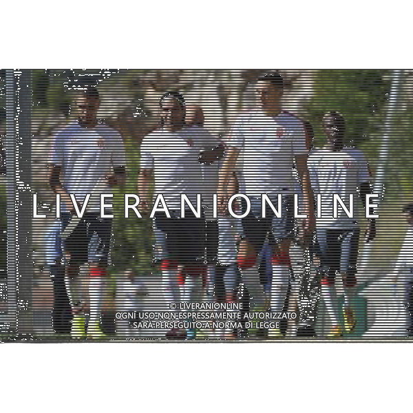Laywin KURZAWA / Radamel FALCAO / Lucas OCAMPOS - 30.06.2014 - Reprise Entrainement Monaco - Ligue 1 Photo : Olivier Anrigo / Icon Sport AG ALDO LIVERANI SAS ONLY ITALY