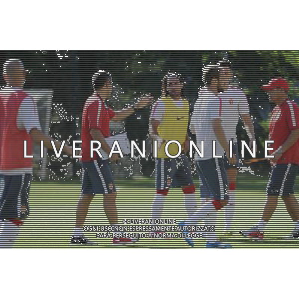 Radamel FALCAO / Leonardo Jardim - 30.06.2014 - Reprise Entrainement Monaco - Ligue 1 Photo : Olivier Anrigo / Icon Sport AG ALDO LIVERANI SAS ONLY ITALY