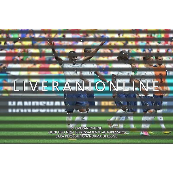 Joie France - Blaise MATUIDI - 30.06.2014 - France / Nigeria - 1/8Finale - Coupe du Monde 2014 -Brasilia Photo : Dave Winter / Icon Sport *** Local Caption *** /Agenzia Aldo Liverani sas - ONLY ITALY - Francia v Nigeria Coppa del Mondo FIFA 2014 Nacional stadio Estadio in Brasilia, Brasile, 30 giugno 2014 *** Local Caption *** /Agenzia Aldo Liverani sas - ONLY ITALY - Francia v Nigeria Coppa del Mondo FIFA 2014 Nacional stadio Estadio in Brasilia, Brasile, 30 giugno 2014