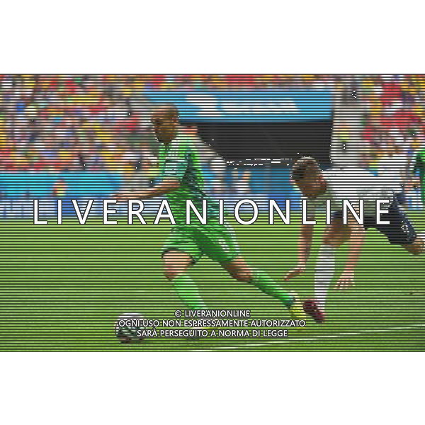 Peter ODEMWINGIE / Olivier GIROUD - 30.06.2014 - France / Nigeria - 1/8Finale - Coupe du Monde 2014 -Brasilia Photo : Dave Winter / Icon Sport *** Local Caption *** /Agenzia Aldo Liverani sas - ONLY ITALY - Francia v Nigeria Coppa del Mondo FIFA 2014 Nacional stadio Estadio in Brasilia, Brasile, 30 giugno 2014 *** Local Caption *** /Agenzia Aldo Liverani sas - ONLY ITALY - Francia v Nigeria Coppa del Mondo FIFA 2014 Nacional stadio Estadio in Brasilia, Brasile, 30 giugno 2014