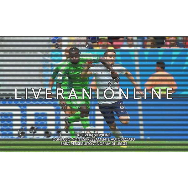 Victor MOSES / Yohan CABAYE - 30.06.2014 - France / Nigeria - 1/8Finale - Coupe du Monde 2014 -Brasilia Photo : Dave Winter / Icon Sport *** Local Caption *** /Agenzia Aldo Liverani sas - ONLY ITALY - Francia v Nigeria Coppa del Mondo FIFA 2014 Nacional stadio Estadio in Brasilia, Brasile, 30 giugno 2014 *** Local Caption *** /Agenzia Aldo Liverani sas - ONLY ITALY - Francia v Nigeria Coppa del Mondo FIFA 2014 Nacional stadio Estadio in Brasilia, Brasile, 30 giugno 2014