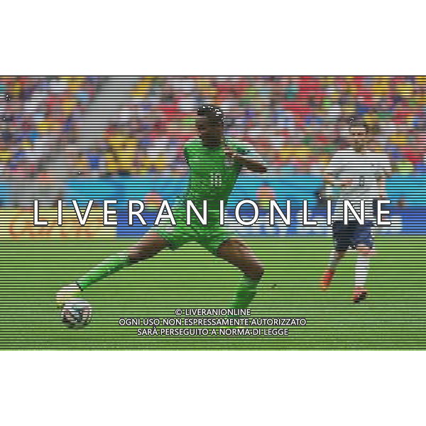 John Obi MIKEL - 30.06.2014 - France / Nigeria - 1/8Finale - Coupe du Monde 2014 -Brasilia Photo : Dave Winter / Icon Sport *** Local Caption *** /Agenzia Aldo Liverani sas - ONLY ITALY - Francia v Nigeria Coppa del Mondo FIFA 2014 Nacional stadio Estadio in Brasilia, Brasile, 30 giugno 2014 *** Local Caption *** /Agenzia Aldo Liverani sas - ONLY ITALY - Francia v Nigeria Coppa del Mondo FIFA 2014 Nacional stadio Estadio in Brasilia, Brasile, 30 giugno 2014