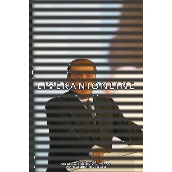 Mestre (Ve) 11/12/2004 Palasport Taliercio No-Tax Day di Forza italia con Silvio Berlusconi foto paola garbuio/agenzia aldo liverani