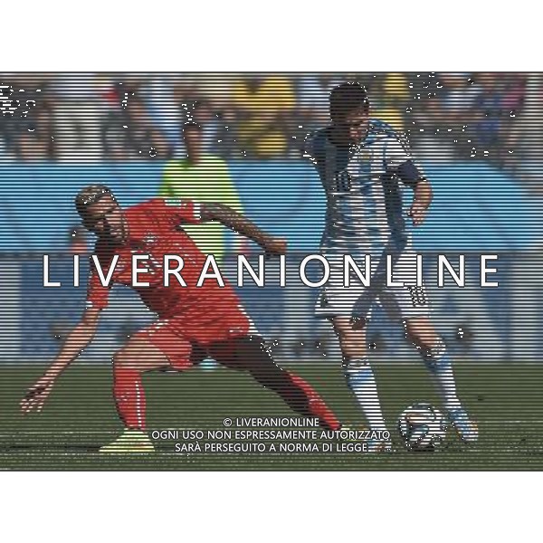 FIFA World Cup Brasile 2014 Ottavi di Finale San Paolo - 01.07.2014 Argentina-Svizzera Nella Foto:behrami messi /Ph.Vitez-Ag. Aldo Liverani