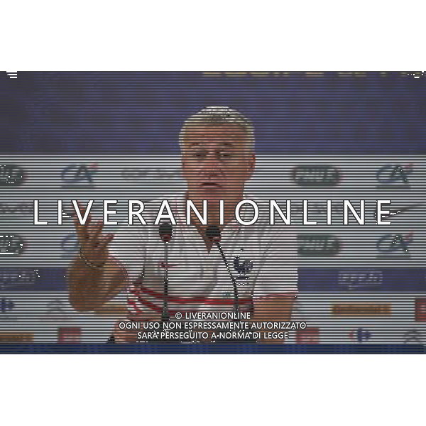 Didier DESCHAMPS - 01.07.2014 - Conference de presse - Equipe de France - Coupe du Monde 2014 Photo : Dave Winter / Icon Sport *** Local Caption *** /Agenzia Aldo Liverani sas - ITALY ONLY - Conferenza stampa di Didier Deschamps allenatore della nazionale di calcio della francia - Coppa Mondo Brasile 2014 *** Local Caption ***
