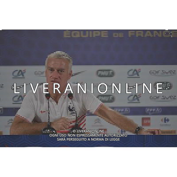 Didier DESCHAMPS - 01.07.2014 - Conference de presse - Equipe de France - Coupe du Monde 2014 Photo : Dave Winter / Icon Sport *** Local Caption *** /Agenzia Aldo Liverani sas - ITALY ONLY - Conferenza stampa di Didier Deschamps allenatore della nazionale di calcio della francia - Coppa Mondo Brasile 2014 *** Local Caption ***