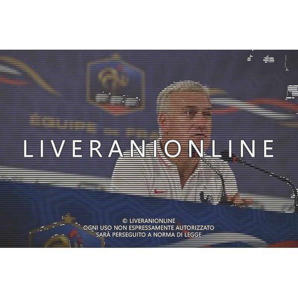 Didier DESCHAMPS - 01.07.2014 - Conference de presse - Equipe de France - Coupe du Monde 2014 Photo : Dave Winter / Icon Sport *** Local Caption *** /Agenzia Aldo Liverani sas - ITALY ONLY - Conferenza stampa di Didier Deschamps allenatore della nazionale di calcio della francia - Coppa Mondo Brasile 2014 *** Local Caption ***