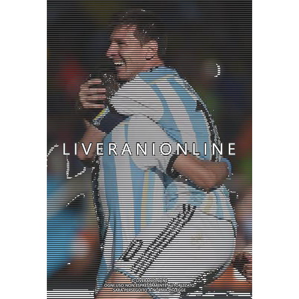 FIFA World Cup Brasile 2014 Ottavi di Finale San Paolo - 01.07.2014 Argentina-Svizzera Nella Foto:di maria esulta con messi /Ph.Vitez-Ag. Aldo Liverani