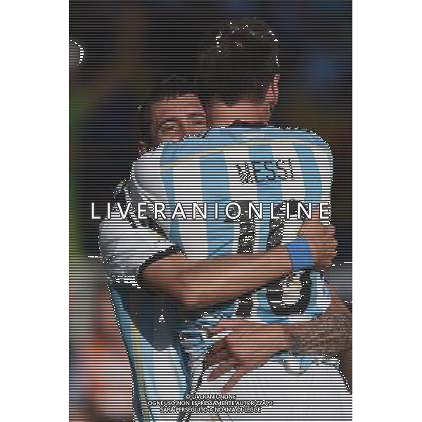 FIFA World Cup Brasile 2014 Ottavi di Finale San Paolo - 01.07.2014 Argentina-Svizzera Nella Foto:di maria esulta con messi /Ph.Vitez-Ag. Aldo Liverani