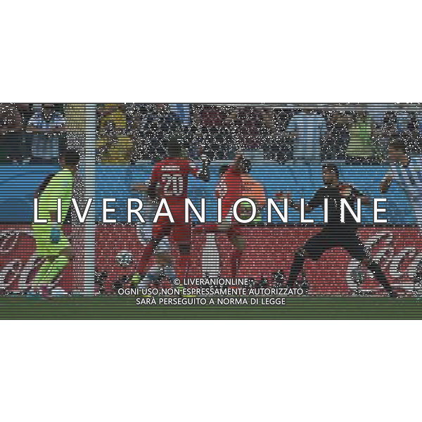 FIFA World Cup Brasile 2014 Ottavi di Finale San Paolo - 01.07.2014 Argentina-Svizzera Nella Foto:il palo finale di dzemaili /Ph.Vitez-Ag. Aldo Liverani