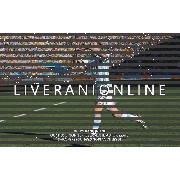 FIFA World Cup Brasile 2014 Ottavi di Finale San Paolo - 01.07.2014 Argentina-Svizzera Nella Foto:di maria esulta /Ph.Vitez-Ag. Aldo Liverani