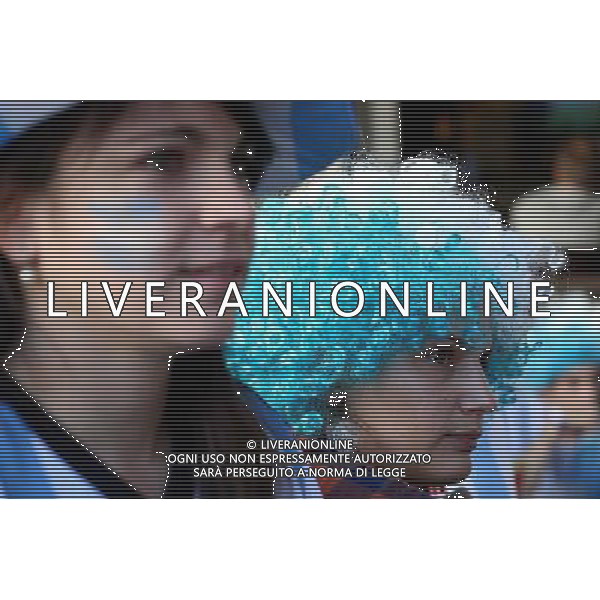 (140701) -- SAO PAULO, July 1, 2014 () -- Argentina\'s fans watch a televised Round of 16 match between Argentina and Switzerland of 2014 FIFA World Cup, at Vila Madalena, a Bohemian neighborhood in Sao Paulo, Brazil, on July 1, 2014. Argentina won 1-0 over Switzerland after 120 minutes and qualified for quarter-finals on Tuesday. (/Rahel Patrasso)(pcy) ©photoshot/Agenzia Aldo Liverani sas - ITALY ONLY - EDITORIAL USE ONLY - Argentina - Svizzera Coppa del Mondo FIFA 2014 allo stadio Arena di Sao Paulo, in Brasile, 1 ° luglio 2014