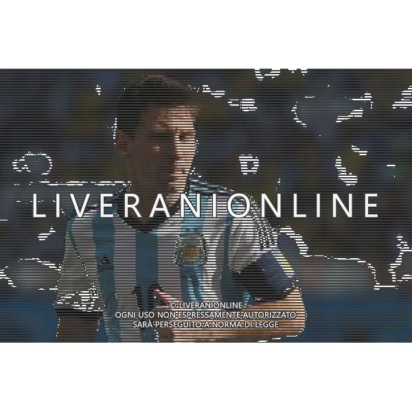 (140701) -- SAO PAULO, July 1, 2014 () -- Argentina\'s Lionel Messi reacts during a Round of 16 match between Argentina and Switzerland of 2014 FIFA World Cup at the Arena de Sao Paulo Stadium in Sao Paulo, Brazil, on July 1, 2014.(/Xu Zijian)(rh) ©photoshot/Agenzia Aldo Liverani sas - ITALY ONLY - EDITORIAL USE ONLY - Argentina - Svizzera Coppa del Mondo FIFA 2014 allo stadio Arena di Sao Paulo, in Brasile, 1 ° luglio 2014