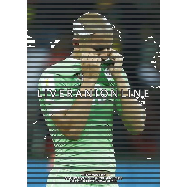 (140630) -- PORTO ALEGRE, June 30, 2014 () -- Algeria\'s Sofiane Feghouli reacts after a Round of 16 match between Germany and Algeria of 2014 FIFA World Cup at the Estadio Beira-Rio Stadium in Porto Alegre, Brazil, on June 30, 2014. Germany won 2-1 over Algeria after 120 minutes and qualified for quarter-finals on Monday. (/Chen Jianli)(rh) ©photoshot/Agenzia Aldo Liverani sas - ITALY ONLY - EDITORIAL USE ONLY