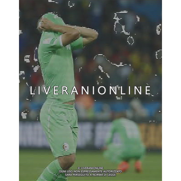 (140630) -- PORTO ALEGRE, June 30, 2014 () -- Algeria\'s Sofiane Feghouli reacts after a Round of 16 match between Germany and Algeria of 2014 FIFA World Cup at the Estadio Beira-Rio Stadium in Porto Alegre, Brazil, on June 30, 2014. Germany won 2-1 over Algeria after 120 minutes and qualified for quarter-finals on Monday. (/Chen Jianli)(rh) ©photoshot/Agenzia Aldo Liverani sas - ITALY ONLY - EDITORIAL USE ONLY