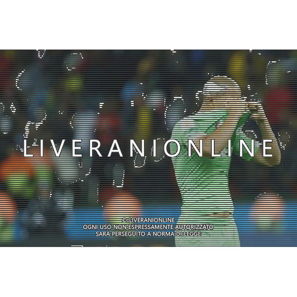 (140630) -- PORTO ALEGRE, June 30, 2014 () -- Algeria\'s Sofiane Feghouli reacts after a Round of 16 match between Germany and Algeria of 2014 FIFA World Cup at the Estadio Beira-Rio Stadium in Porto Alegre, Brazil, on June 30, 2014. Germany won 2-1 over Algeria after 120 minutes and qualified for quarter-finals on Monday. (/Chen Jianli)(rh) ©photoshot/Agenzia Aldo Liverani sas - ITALY ONLY - EDITORIAL USE ONLY