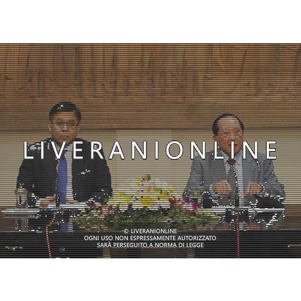 (140701) -- PHNOM PENH, July 1, 2014 () -- Cambodian Foreign Minister Hor Namhong (R) and visiting Permanent Secretary and Acting Minister of Thai Foreign Ministry Sihasak Phuangketkeow attend a joint press briefing in Phnom Penh, Cambodia, July 1, 2014. Cambodian Foreign Minister Hor Namhong met on Tuesday with visiting Permanent Secretary and Acting Minister of Thai Foreign Ministry Sihasak Phuangketkeow to discuss cooperation over migrant workers. (/Sovannara) ©photoshot/Agenzia Aldo Liverani sas - ITALY ONLY - EDITORIAL USE ONLY