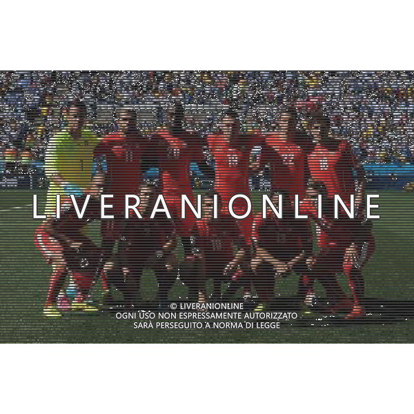 FIFA World Cup Brasile 2014 Ottavi di Finale San Paolo - 01.07.2014 Argentina-Svizzera Nella Foto:Svizzera Squadra Formazione Benaglio,Lichtsteiner,Inler,Xhaka,Behrami,Rodriguez,Mehmedi,Drmic,Djourou,Schaer,Shaqiri /Ph.Vitez-Ag. Aldo Liverani