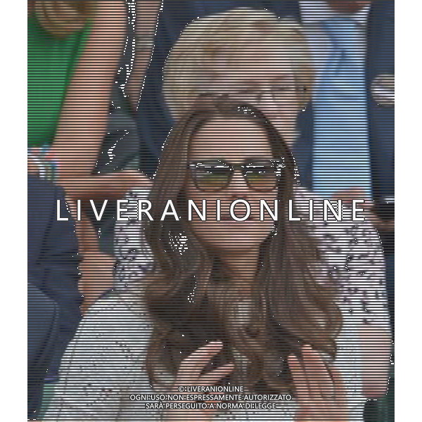 Catherine, Duchess of Cambridge seen watching Andy Murray lose on centre court today