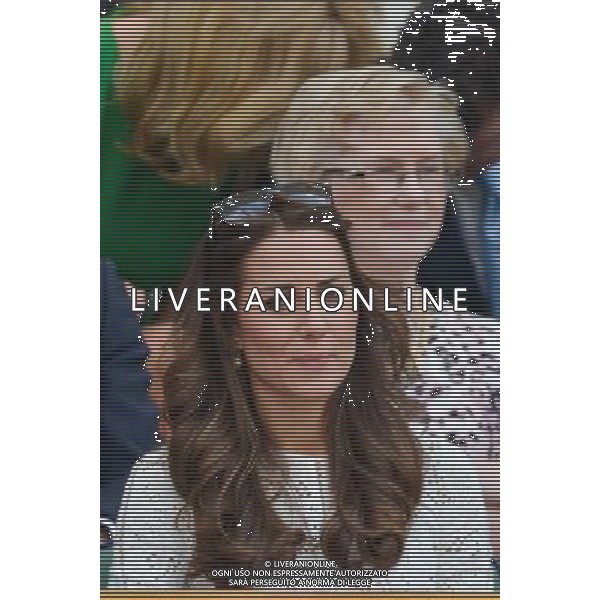 Catherine, Duchess of Cambridge seen watching Andy Murray lose on centre court today