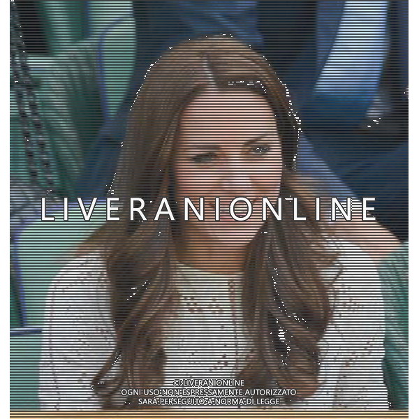 Catherine, Duchess of Cambridge seen watching Andy Murray lose on centre court today