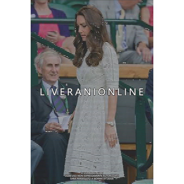 Catherine, Duchess of Cambridge seen watching Andy Murray lose on centre court today