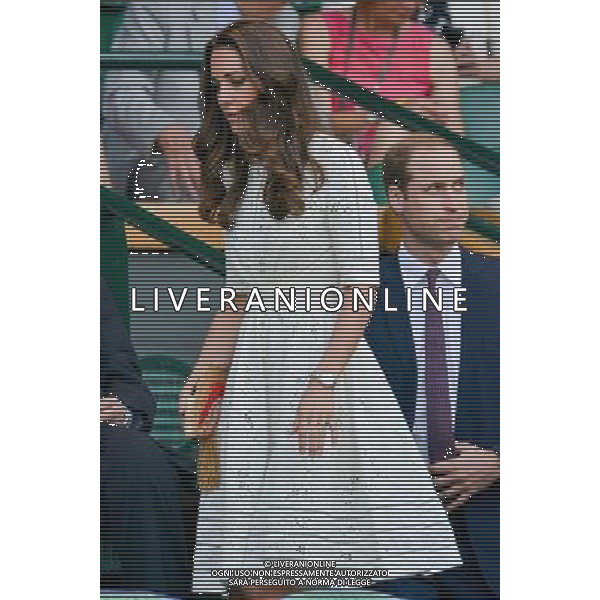 Catherine, Duchess of Cambridge seen watching Andy Murray lose on centre court today