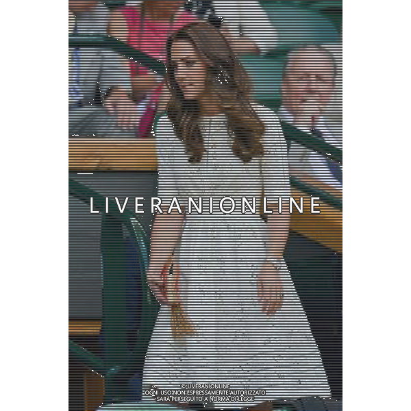 Catherine, Duchess of Cambridge seen watching Andy Murray lose on centre court today