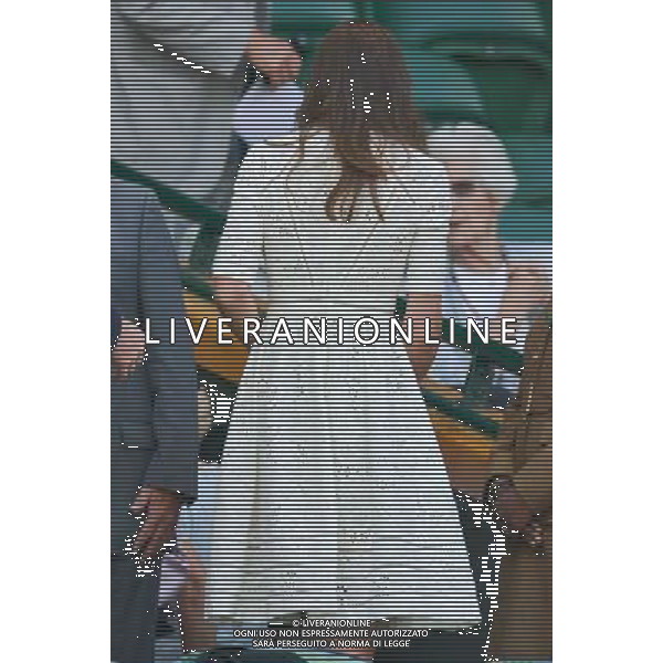Catherine, Duchess of Cambridge seen watching Andy Murray lose on centre court today