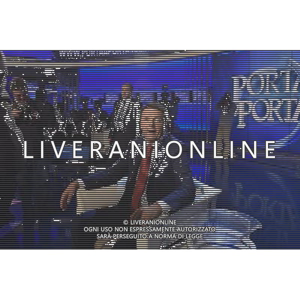 Il premier Matteo Renzi ospite della trasmissione televisiva Porta a Porta a Roma 02 luglio 2014 ©Corradetti/Agenzia Aldo Liverani sas