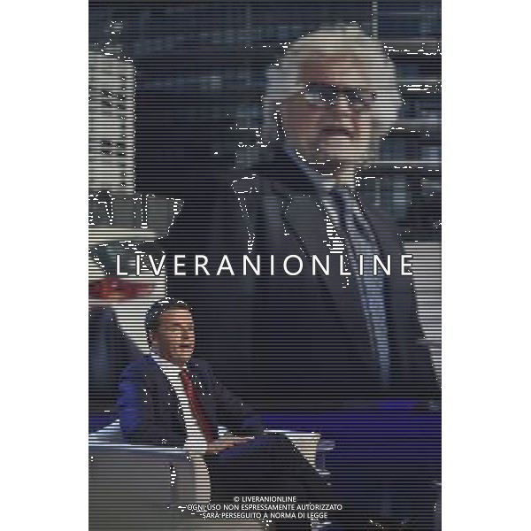 Il premier Matteo Renzi ospite della trasmissione televisiva Porta a Porta a Roma 02 luglio 2014 ©Corradetti/Agenzia Aldo Liverani sas