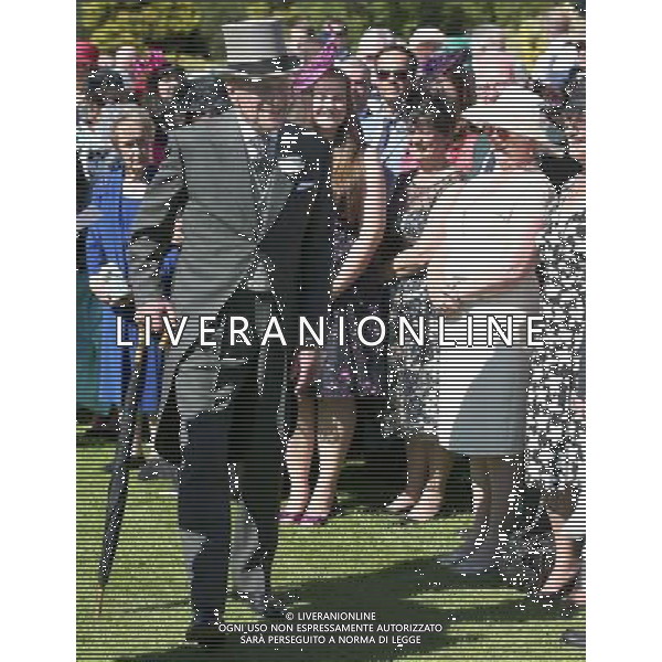 The Duke of Edinburgh speaks to guests as she hosts a garden party at the Palace of Holyrood house in Edinburgh. ©PHOTOSHOT /Agenzia Aldo Liverani sas - ITALY ONLY - EDITORIAL USE ONLY