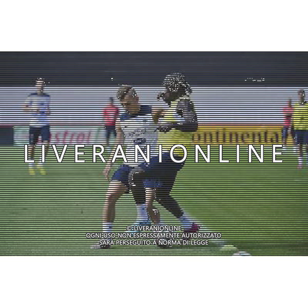 Lucas DIGNE / Bacary SAGNA - 01.07.2014 - Entrainement -Equipe de France - Coupe du Monde 2014 -Ribeirao Preto- Photo : Dave Winter / Icon Sport /Agenzia Aldo Liverani sas - ITALY ONLY - Conferenza stampa e allenamento della nazionale di calcio della Francia - Coppa Mondo FIFA Brasile 2014 *** Local Caption ***