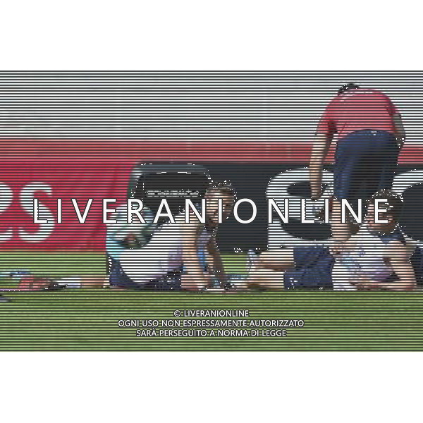 Yohan CABAYE / Laurent KOSCIELNY - 01.07.2014 - Entrainement -Equipe de France - Coupe du Monde 2014 -Ribeirao Preto- Photo : Dave Winter / Icon Sport /Agenzia Aldo Liverani sas - ITALY ONLY - Conferenza stampa e allenamento della nazionale di calcio della Francia - Coppa Mondo FIFA Brasile 2014 *** Local Caption ***