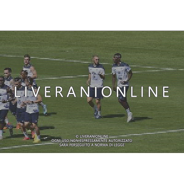 Karim BENZEMA / Paul POGBA - 02.07.2014 - Entrainement - Equipe de France - Coupe du Monde 2014 Photo : Dave Winter / Icon Sport /Agenzia Aldo Liverani sas - ITALY ONLY - Conferenza stampa e allenamento della nazionale di calcio della Francia - Coppa Mondo FIFA Brasile 2014