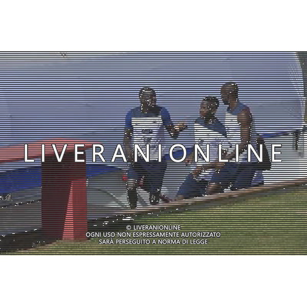 Mamadou SAKHO / Paul POGBA / Eliaquim MANGALA - 02.07.2014 - Entrainement - Equipe de France - Coupe du Monde 2014 Photo : Dave Winter / Icon Sport /Agenzia Aldo Liverani sas - ITALY ONLY - Conferenza stampa e allenamento della nazionale di calcio della Francia - Coppa Mondo FIFA Brasile 2014