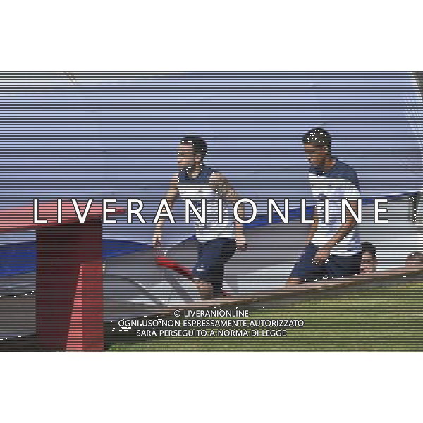 Mathieu VALBUENA / Raphael VARANE - 02.07.2014 - Entrainement - Equipe de France - Coupe du Monde 2014 Photo : Dave Winter / Icon Sport /Agenzia Aldo Liverani sas - ITALY ONLY - Conferenza stampa e allenamento della nazionale di calcio della Francia - Coppa Mondo FIFA Brasile 2014