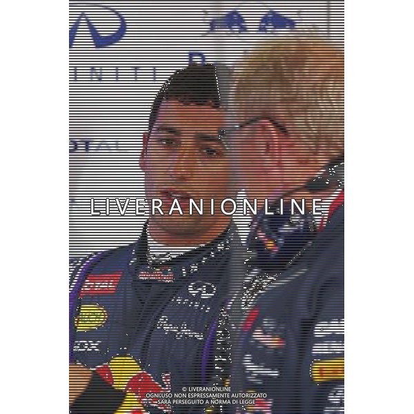 Daniel Ricciardo (AUS) Red Bull Racing with Dr Helmut Marko (AUT) Red Bull Motorsport Consultant. 04.07.2014. Formula 1 World Championship, Rd 9, British Grand Prix, Silverstone, England, Practice Day. - www.xpbimages.com, EMail: requests@xpbimages.com - copy of publication required for printed pictures. Every used picture is fee-liable. © Copyright: Batchelor / XPB Images /Agenzia Aldo Liverani sas - ITALY ONLY - Gp F1 Prove Libere Silverstone, Inghilterra